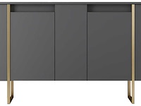 Luxe co console | 100% melamine | antraciet, goud - afbeelding 7 van  7