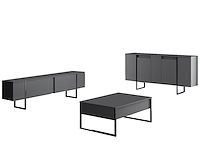 Luxe co console | 100% melamine | antraciet, zwart - afbeelding 6 van  7