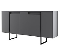 Luxe co console | 100% melamine | antraciet, zwart - afbeelding 5 van  7