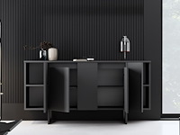 Luxe co console | 100% melamine | antraciet, zwart - afbeelding 4 van  7