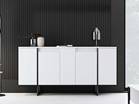 Luxe co console | 100% melamine | wit, zwart - afbeelding 4 van  7