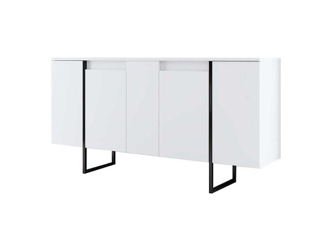 Luxe co console | 100% melamine | wit, zwart - afbeelding 6 van  7