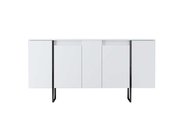 Luxe co console | 100% melamine | wit, zwart - afbeelding 7 van  7