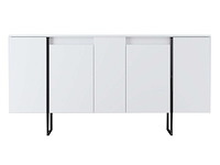 Luxe co console | 100% melamine | wit, zwart - afbeelding 7 van  7