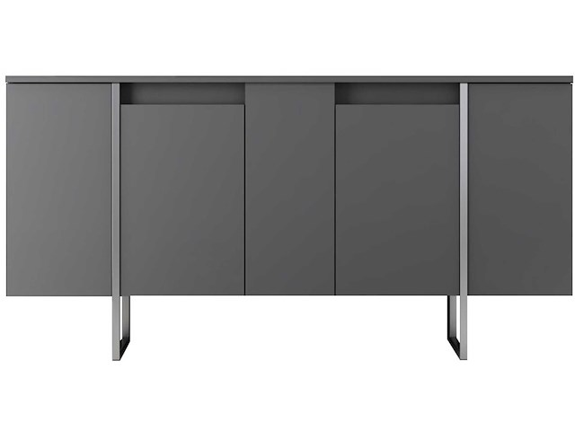 Luxe console | 100% melamine | antraciet, zilver - afbeelding 5 van  7