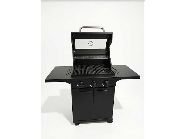 Luxe gas barbecue - 3 brander - glazen deksel - afbeelding 1 van  1