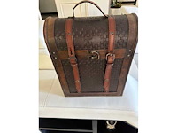 Luxe houten geschenkkist met 3 wijnen kressmann 2001 - afbeelding 1 van  4