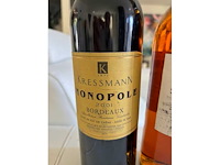 Luxe houten geschenkkist met 3 wijnen kressmann 2001 - afbeelding 3 van  4