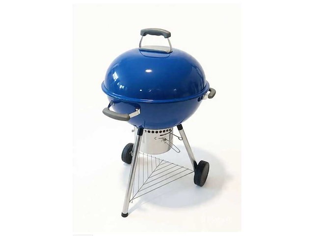 Luxe houtskool barbecue - blauw - rond - afbeelding 1 van  1