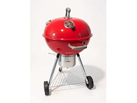 Luxe houtskool barbecue - rood - rond - afbeelding 1 van  1