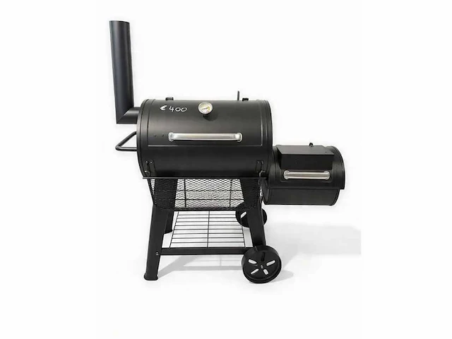 Luxe houtskool barbecue - smoker - zwart - extra smoker - afbeelding 1 van  1