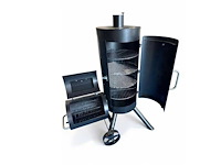 Luxe houtskool barbecue - smoker - zwart -extra smoker