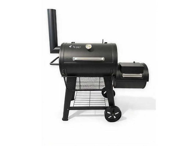 Luxe houtskool barbecue - smoker - zwart -extra smoker - afbeelding 1 van  1