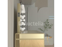 Luxe kaptafel met verlichting - 1500x600x810mm - goudkleurig - incl. krukje - afbeelding 6 van  12