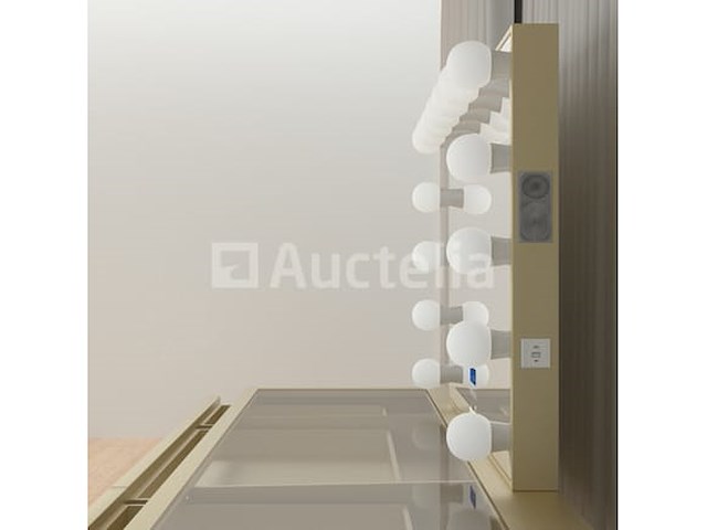 Luxe kaptafel met verlichting - 1500x600x810mm - goudkleurig - incl. krukje - afbeelding 7 van  12