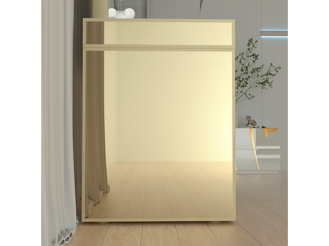 Luxe kaptafel met verlichting - 1500x600x810mm - goudkleurig - incl. krukje - afbeelding 8 van  12