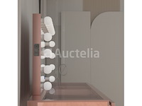 Luxe kaptafel met verlichting - 1500x600x810mm - hoogglans roze - incl. krukje - afbeelding 2 van  12