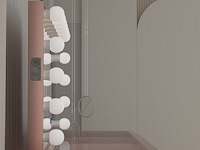 Luxe kaptafel met verlichting - 1500x600x810mm - hoogglans roze - incl. krukje - afbeelding 8 van  12