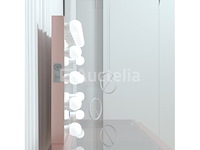Luxe kaptafel met verlichting - 1500x600x810mm - roze - incl. poef - afbeelding 8 van  11