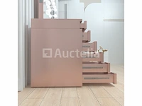 Luxe kaptafel met verlichting - 1500x600x810mm - roze - incl. poef - afbeelding 3 van  11