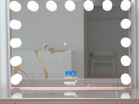 Luxe kaptafel met verlichting - 1500x600x810mm - roze - incl. poef - afbeelding 9 van  11