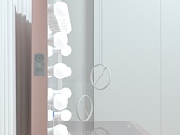 Luxe kaptafel met verlichting - 1500x600x810mm - roze - incl. poef - afbeelding 3 van  11