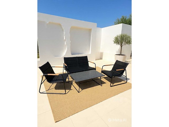 Luxe loungeset aluminium 110x60cm - afbeelding 1 van  1