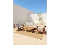 Luxe loungeset aluminium met weersbestendige kussens 195x75x75cm - afbeelding 1 van  1