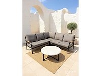 Luxe loungeset aluminium met weersbestendige kussens 210x200x70cm - afbeelding 1 van  1