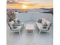 Luxe loungeset aluminium met weersbestendige kussens 5 persoons - afbeelding 1 van  1