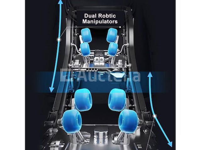 Luxe massagestoel zero gravity - dual-manipulators - zwart/blauw - afbeelding 2 van  15
