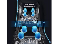 Luxe massagestoel zero gravity - dual-manipulators - zwart/blauw - afbeelding 2 van  15