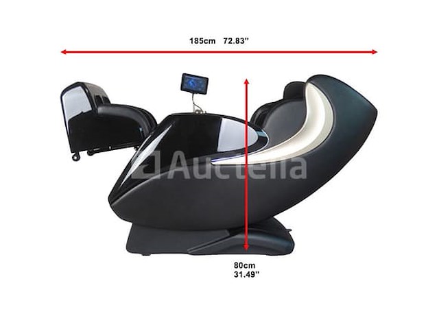 Luxe massagestoel zero gravity - dual-manipulators - zwart/blauw - afbeelding 12 van  15
