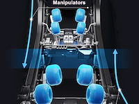 Luxe massagestoel zero gravity - dual-manipulators - zwart/blauw - afbeelding 2 van  15