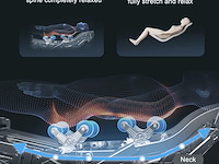 Luxe massagestoel zero gravity - dual-manipulators - zwart/blauw - afbeelding 15 van  15