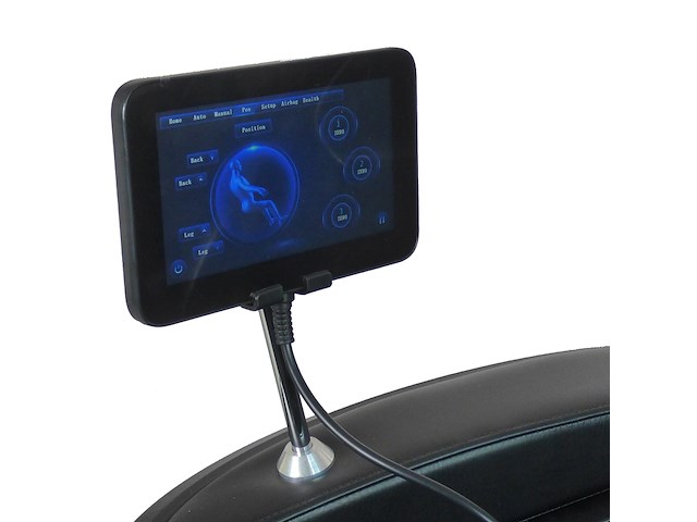 Luxe massagestoel zero gravity - dual-manipulators - zwart/blauw - afbeelding 12 van  15