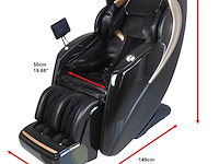Luxe massagestoel zero gravity - dual-manipulators - zwart/blauw - afbeelding 14 van  15
