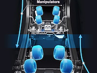 Luxe massagestoel zero gravity - dual-manipulators - zwart/blauw - afbeelding 3 van  15