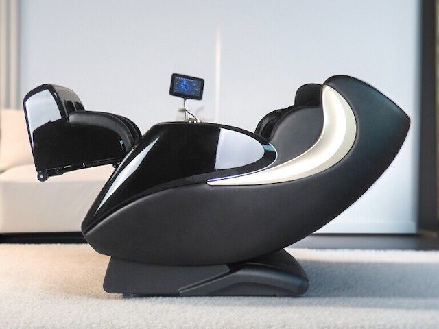 Luxe massagestoel zero gravity - dual-manipulators - zwart/blauw - afbeelding 5 van  15
