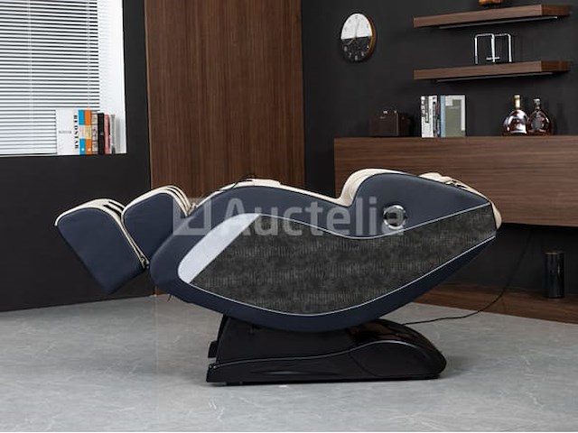 Luxe massagestoel zero gravity - wit / blauw - afbeelding 3 van  21