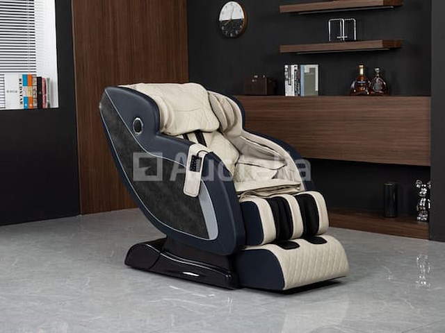 Luxe massagestoel zero gravity - wit / blauw - afbeelding 19 van  21