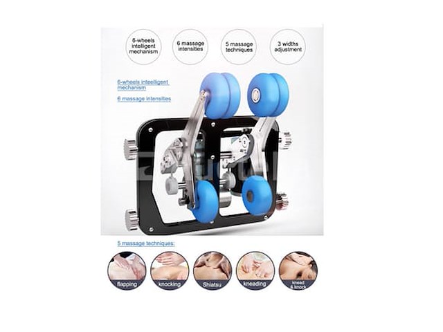 Luxe massagestoel zero gravity - wit / blauw - afbeelding 20 van  21
