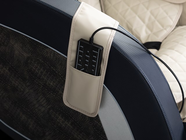 Luxe massagestoel zero gravity - wit / blauw - afbeelding 6 van  21