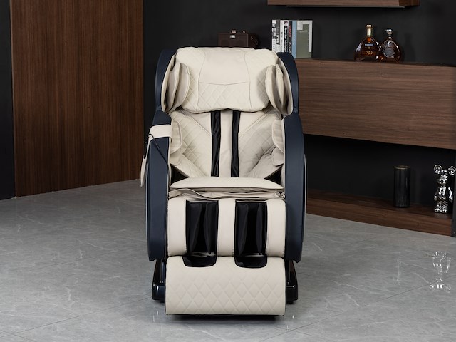 Luxe massagestoel zero gravity - wit / blauw - afbeelding 9 van  21