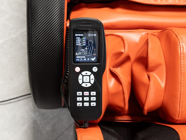 Luxe massagestoel zero gravity - zwart / rood - afbeelding 8 van  18