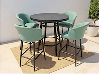Luxe tuinset aluminium 100cm x106cm incl 4 stoelen - afbeelding 1 van  1