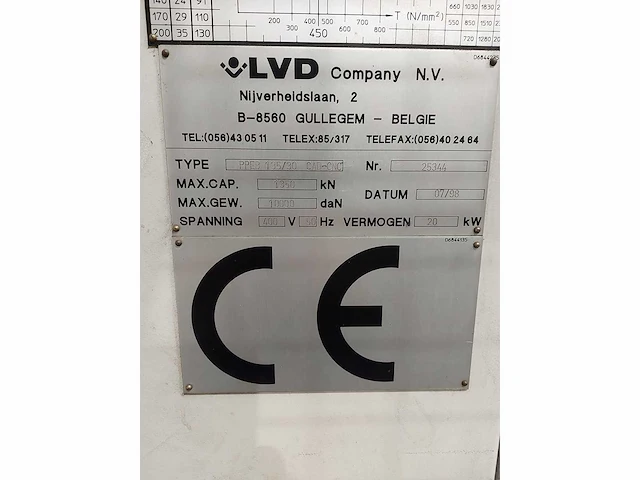 Lvd - 1998 - ppeb 135/30 cad-cnc - vouwmachine - afbeelding 5 van  6