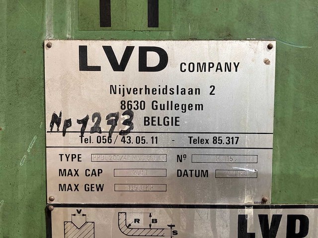 Lvd ppbl200/40 mnc 800 dc kantbank - afbeelding 12 van  12