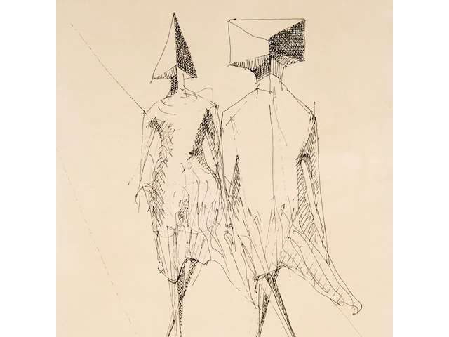 Lynn russell chadwick (1914-2003), untitled, 1976, ink drawing on paper - afbeelding 5 van  5