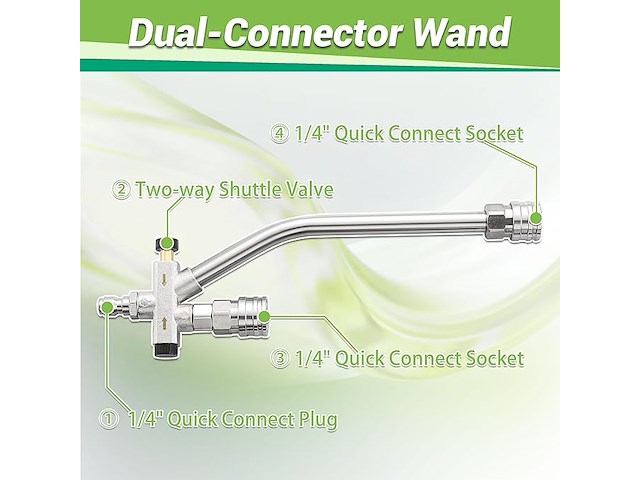 M mingle dual lance hogedrukreinigerstok voor schuimkanon - afbeelding 3 van  5